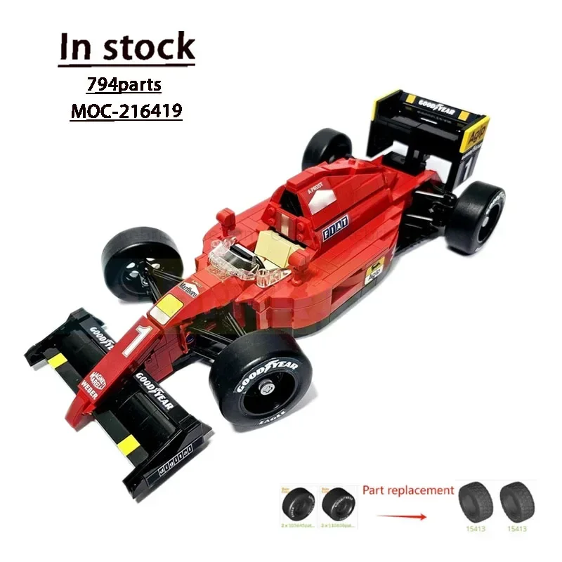 MOC-216419New F1-90 Formula Auto Sport Auto Building Blocks Model794PartsMOC Creativo Ragazzi Bambini Compleanno Building Blocks Giocattolo Regalo