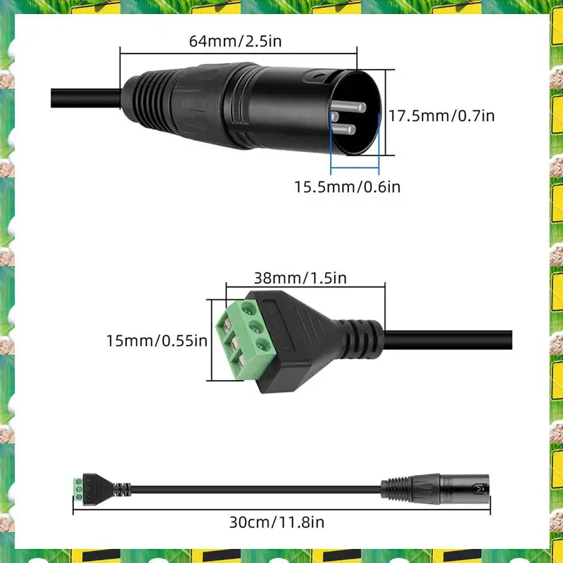 3C Electron Solder Free Terminal Adapter XLR 3Pin Plug Adapter Extension Cable Forstudio Microphone,Speakers,Live Recording,Sold
