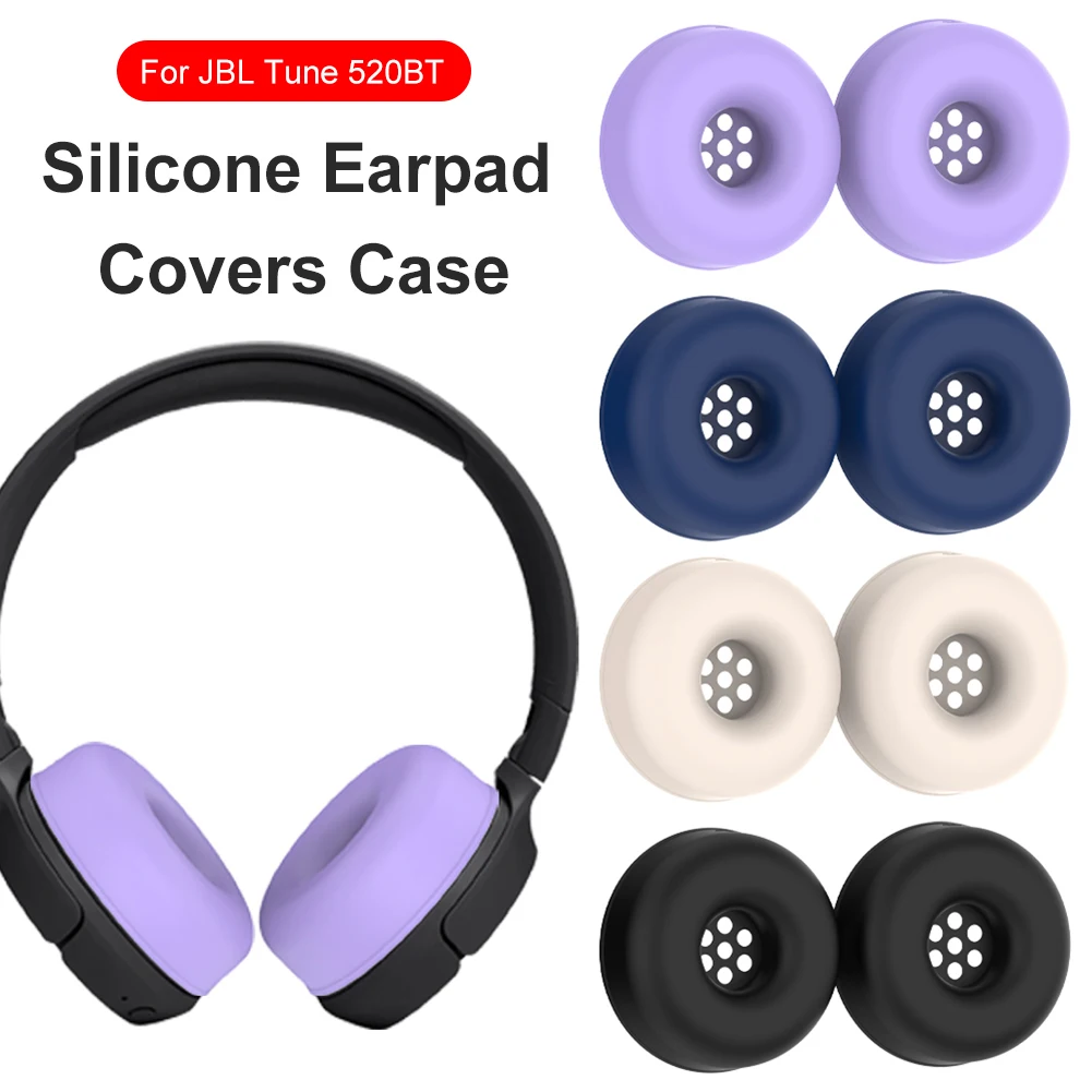 Silicone Earpad Covers Case for JBL Tune 520BT Headphones Ear Pads Cushions Waterproof Anti-Scratch Ear Pads Cover Protector