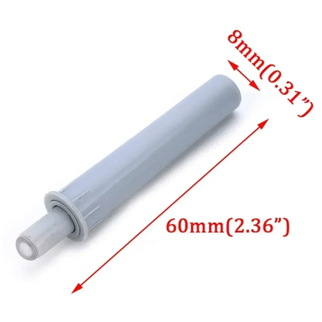 10pcs Pneumatic Door Soft Close Damper Buffer Anti Slam Door Piston Kitchen Cupboard 6.2cm X 0.9cm Plastic Cabinet Damper Buffer