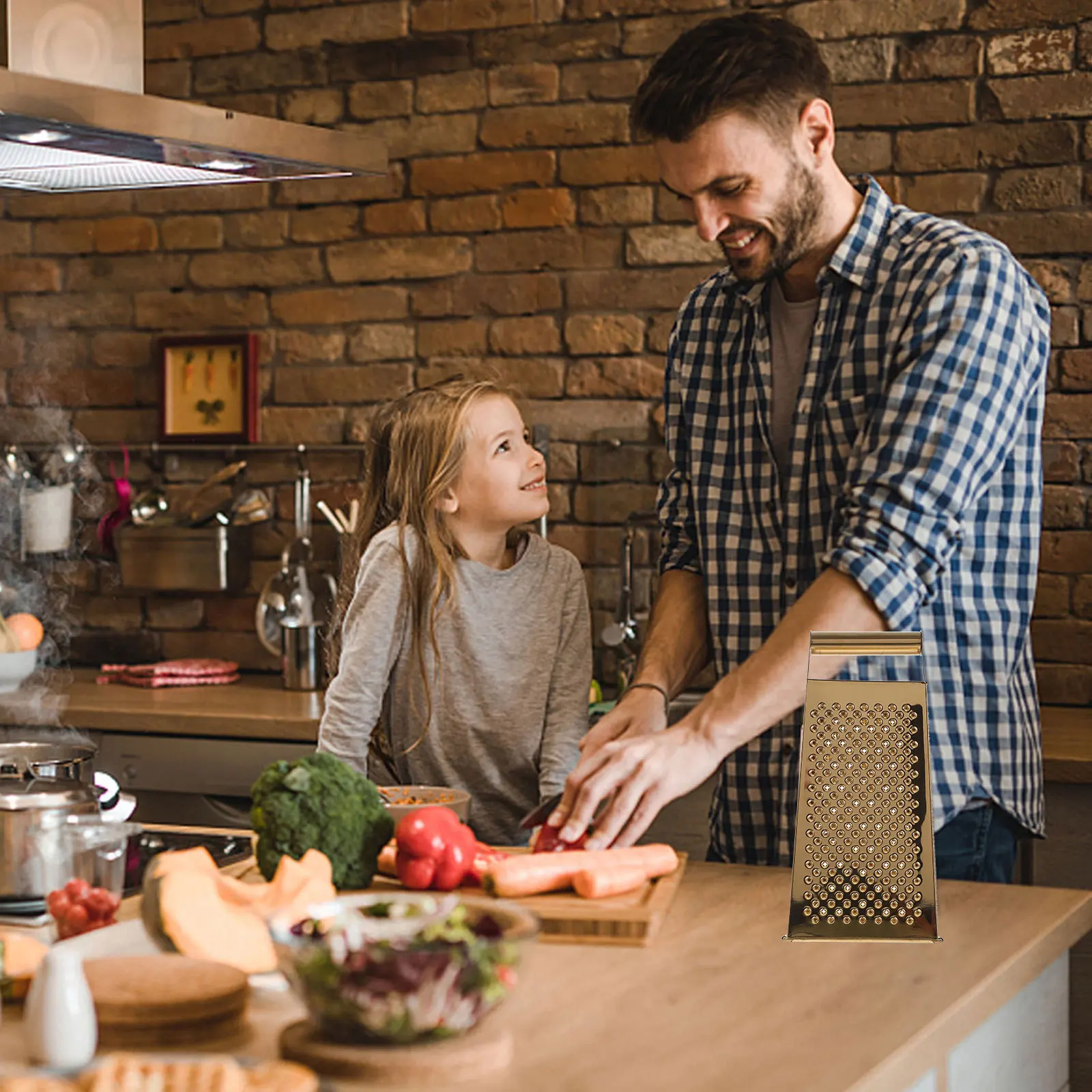

Kitchen 4 Sides Stainless Steel Grater Box Slicer for Vegetable Potato Garlic Onion Shredding Cooking Gadget Box Grater