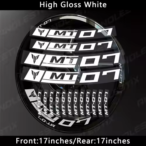 AnoleStix Reflective Motorcycle Wheel Sticker Hub Decal Rim Stripe Tape For YAMAHA MT-07 MT07 - Image 4