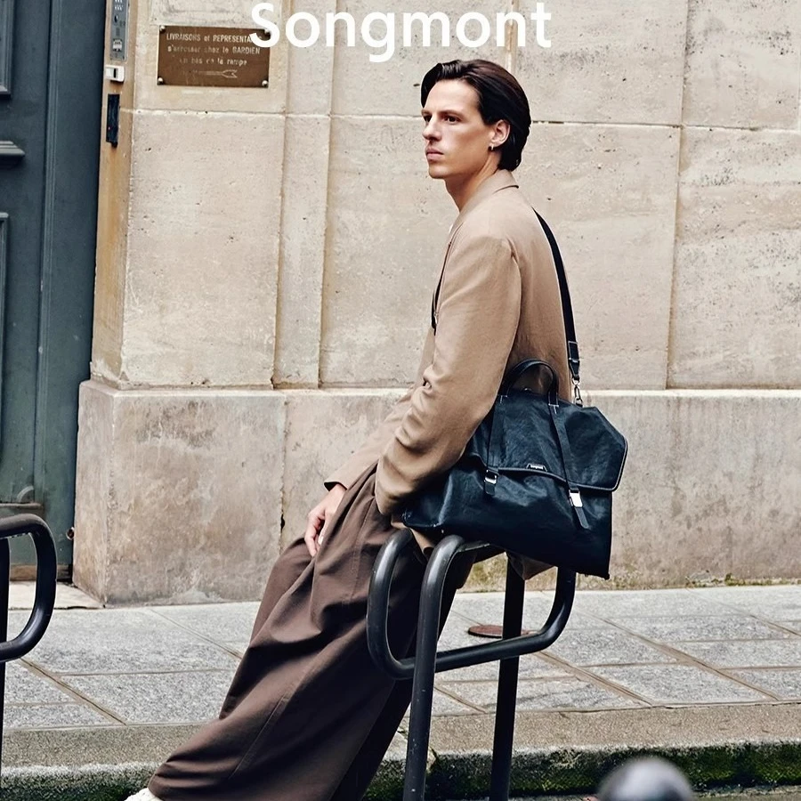 songmont ブラック レザー ショルダーバッグ Amazon | Songmont Song バッグ ミニ キューブバッグ 本革 ピコタン風