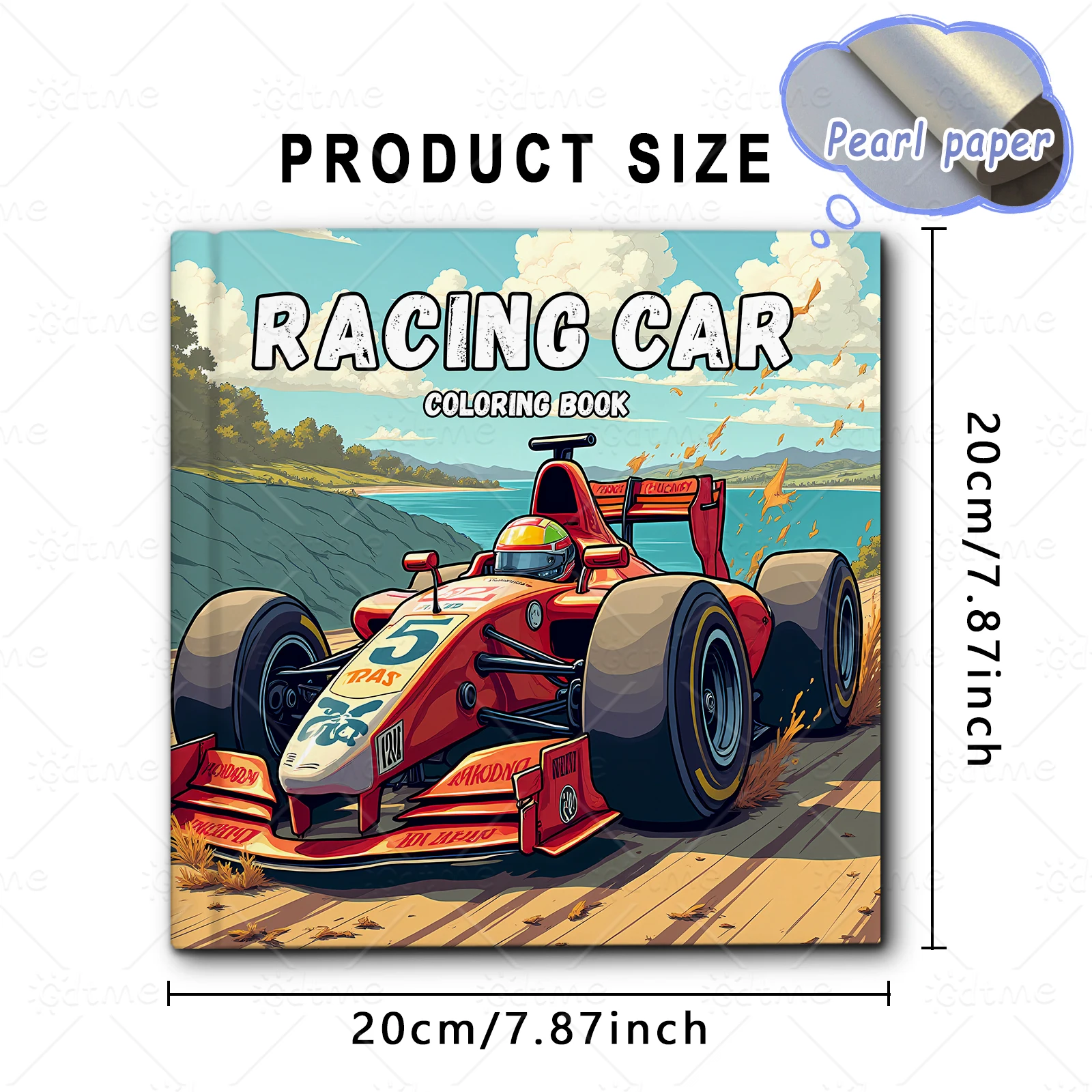 RACING CAR Coloring Book Simple Joys Stress Relief Drawing Book Perfect Gift for Party and Birthday Christmas image 4