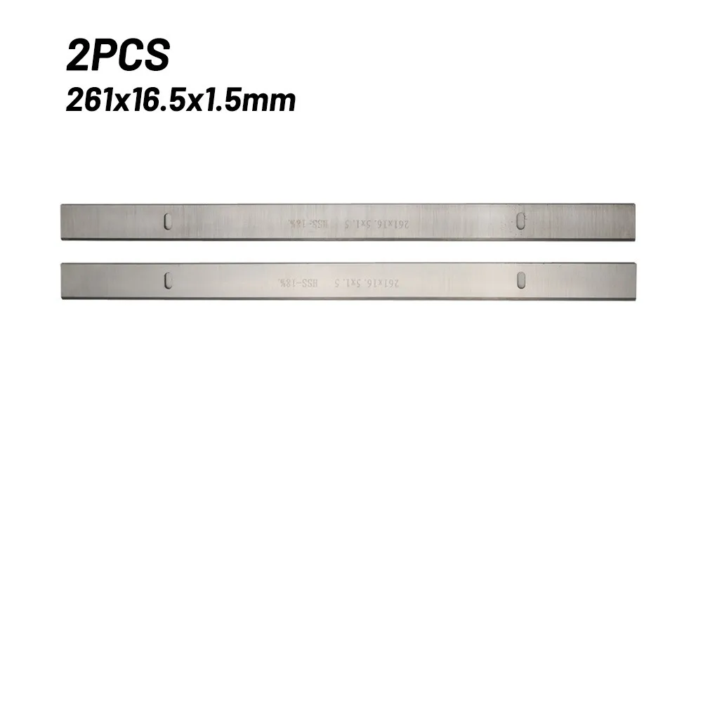 

Replacement Planer Blades Size Planer Tool Part 261x16.5x1.5mm 2pcs HSS Heavy Duty High Speed Steel Planer Blade