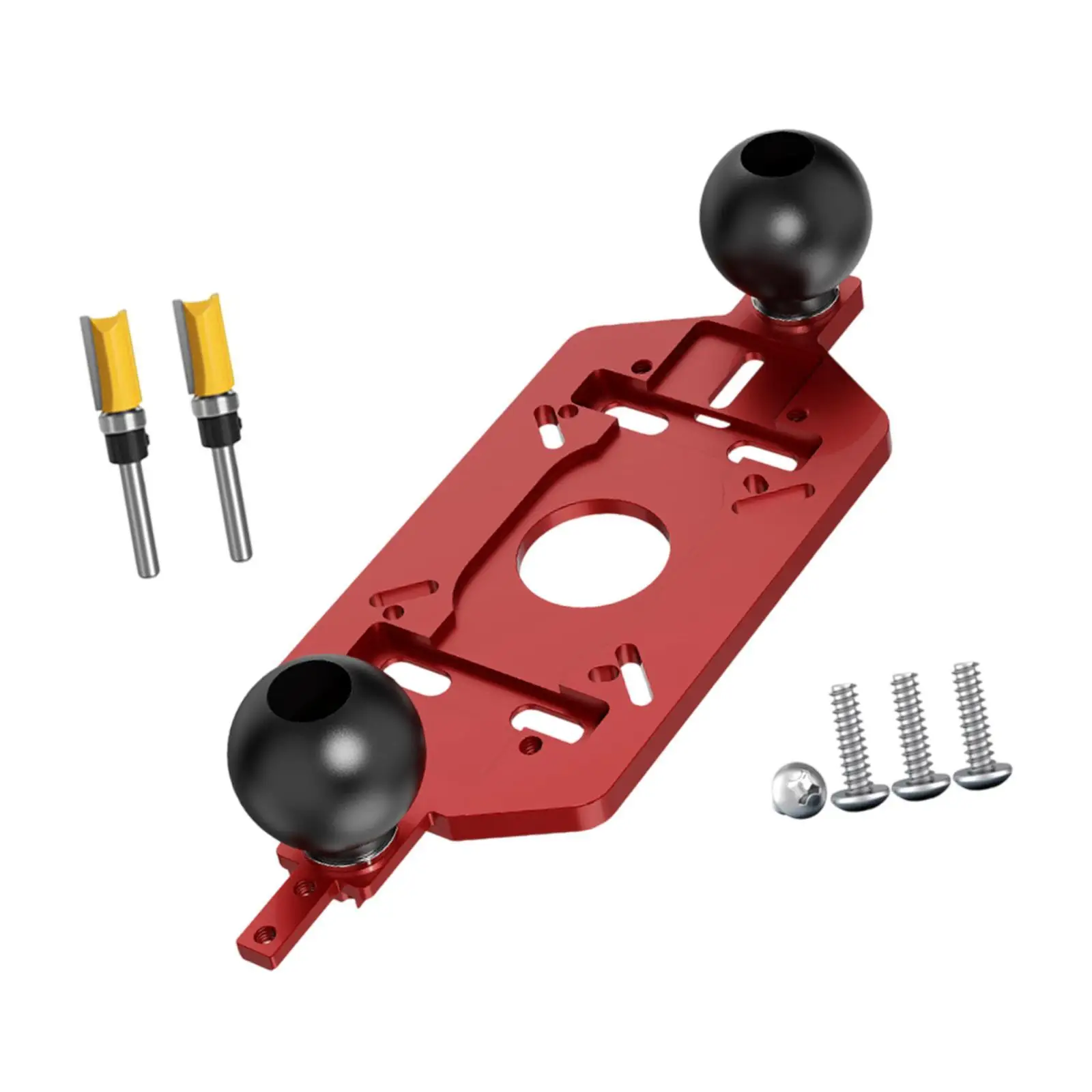 Premium Aluminum Alloy Router Circle Cutting Jig Woodworking Milling Groove Bracket for Cabinet Hardware DIY Carpentry