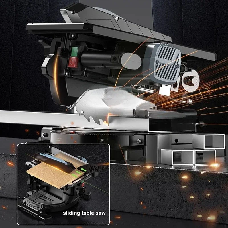 

220V Composite Saw 1400W Miter Saw Dual Purpose Aluminum Sawing Machine Multifunctional Cutting Machine Woodworking Table Saw fa