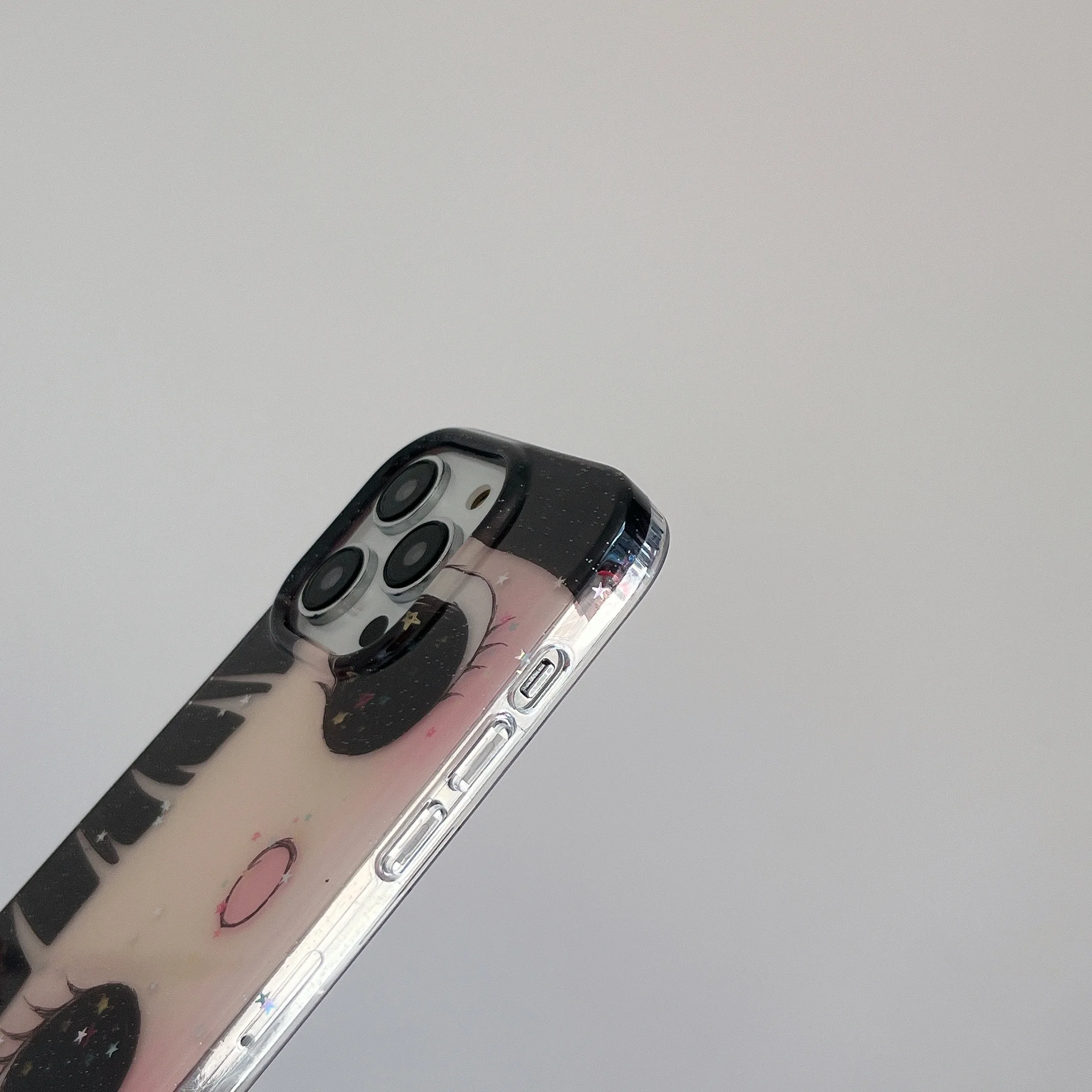 Dreamy INS Glittering Big Eyes Comic Girl Lovely Phone Case for iPhone 17 16 15 14 11 12 13 Pro Max Plus Back Cover - náhled 4