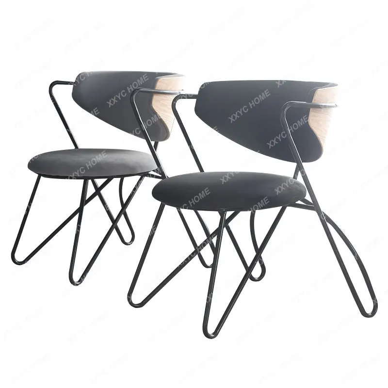 Dining Chair Nordic Widened Soft Bag Armchair Household Restaurant Dining Table and Chair Study Leisure Chair