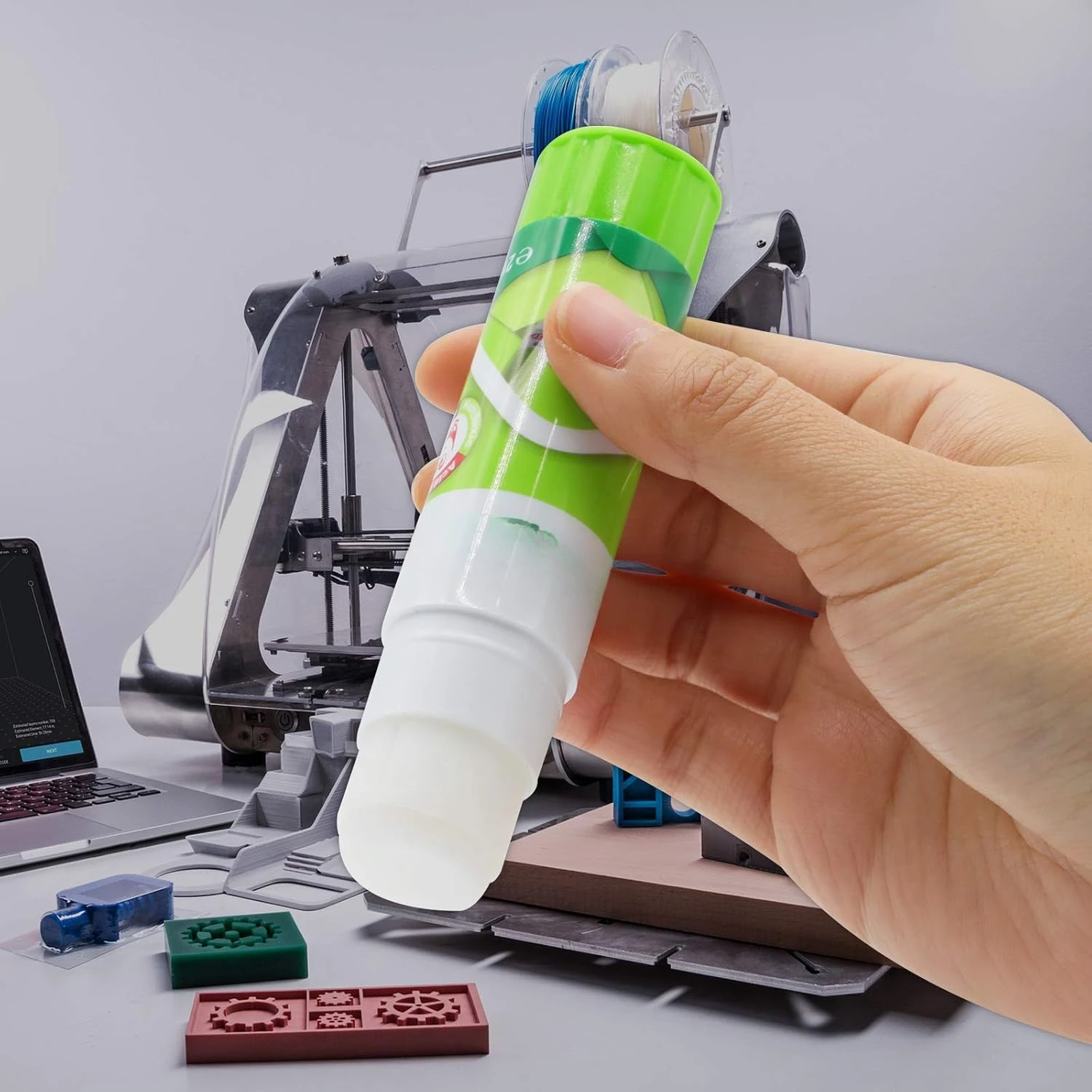 3D Printer Glue Sticks, 4 Pieces Solid Adhesive for Hot Bed Print Filament PLA Glass ABS PETG CPE