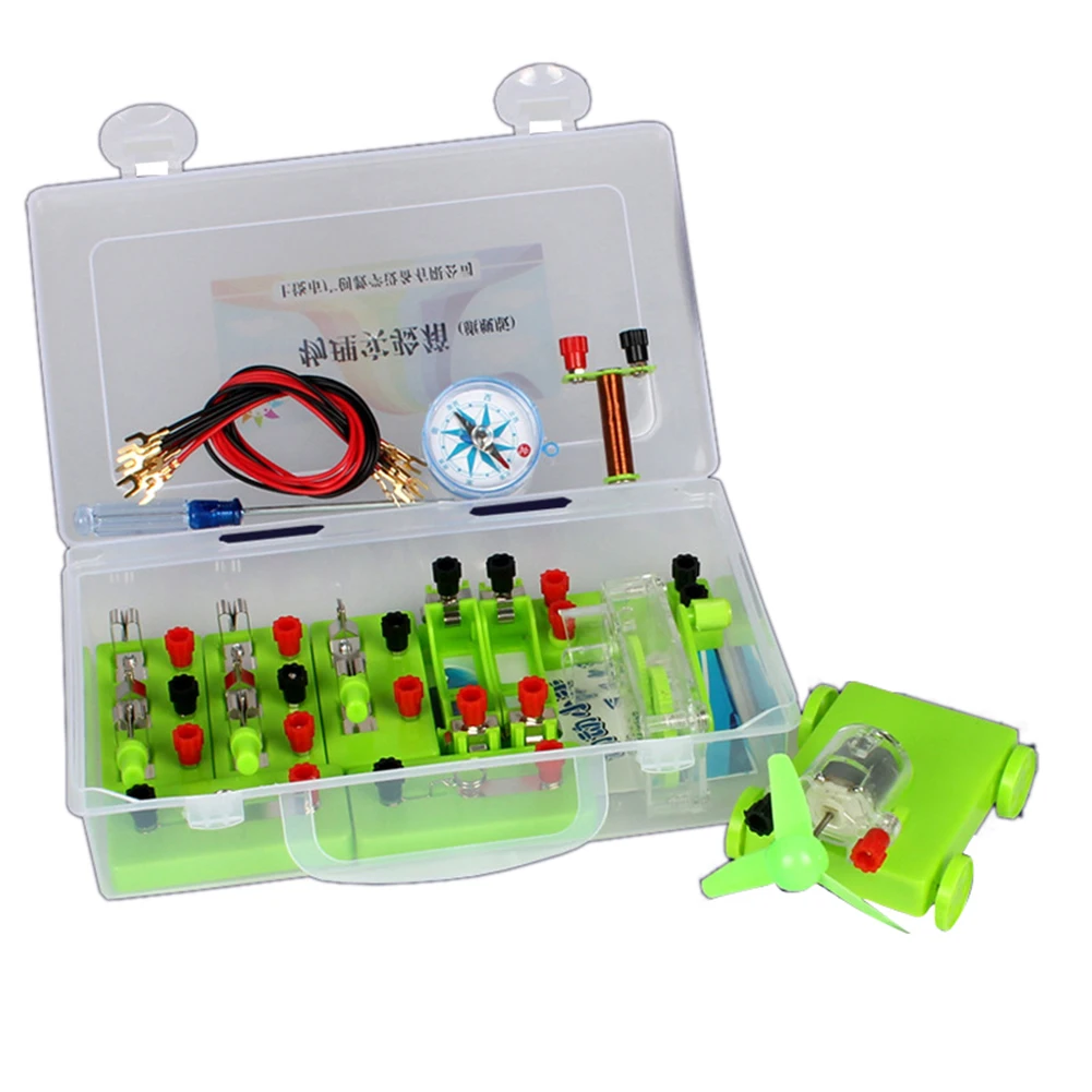 

Physics Lab Kit Basic Circuit Electricity Magnetism Learning Kit Aids Kids Education Toy Protection DIY Experiment Teaching Toys