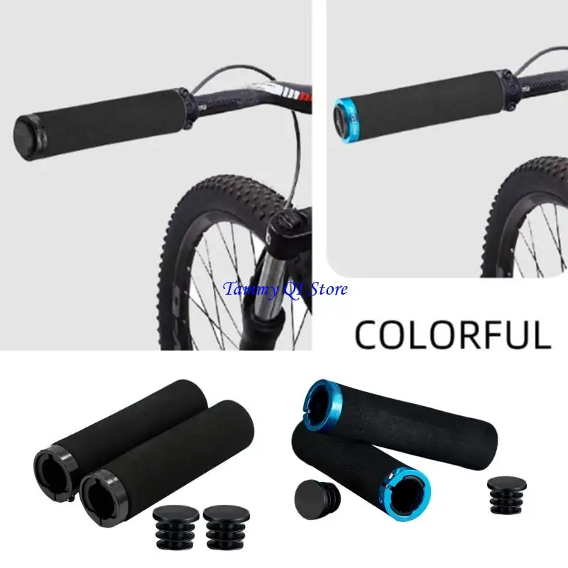 

F1FD 1 Пара амортизационного амортизатора мягкая удобная ручка губки с заглушками с концевыми залками на ручке для горного