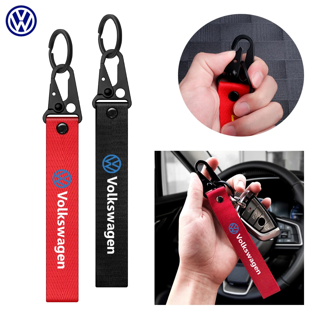 Nylon Car Keychain Auto Decoration Accessories For Volkswagen VW Golf Polo Tiguan Passat B6 Jetta Touran CADDY GTI Touareg