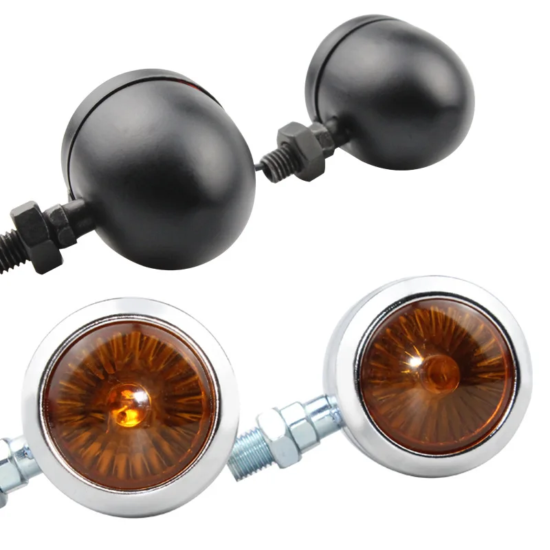 

Metal Turn Signal Light, Retro Style Indicator for Motorcycle Customization, Universal Fit