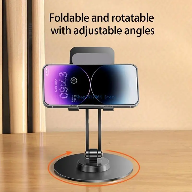 T3LB Small Foldable Stand With Not Slip Base & Flexible Tilts Multifunction Desktop Stand for Phones Tablets & Kindles