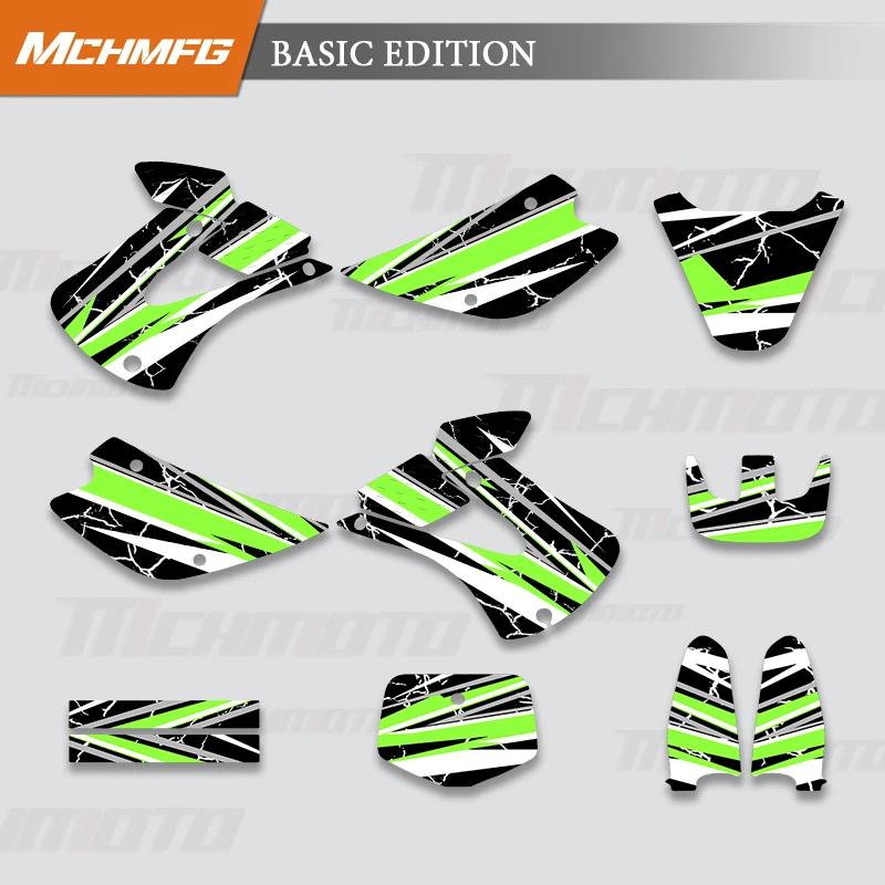 MCHMFG Motorcycle Graphics Background Decal Stickers Kit For KAWASAKI KX85 1998 - 2004 2005 2006 2007 2008 2009-2013