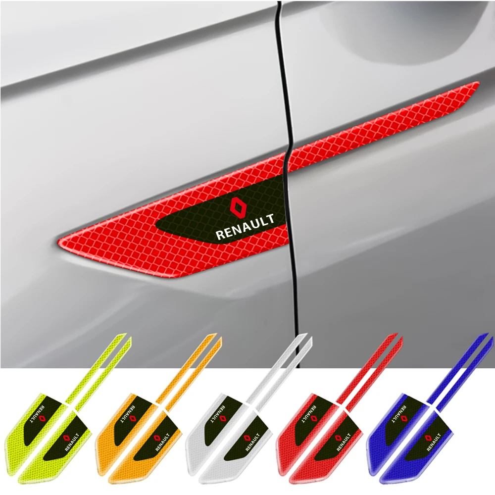 

Car Night Safety Warning Reflective Strip Decal Sticker Accessories For Renault Talisman Clio 4 Megane 2 3 Fluence Kangoo Captur