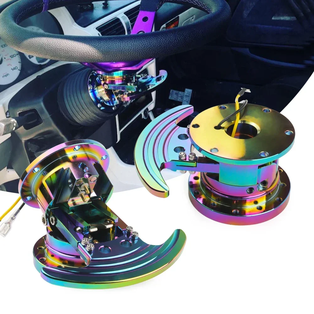 

Universal Colorful Racing Steering Wheel Quick Release Hub Kit Adapter Body Removable Snap Off Boss Kit