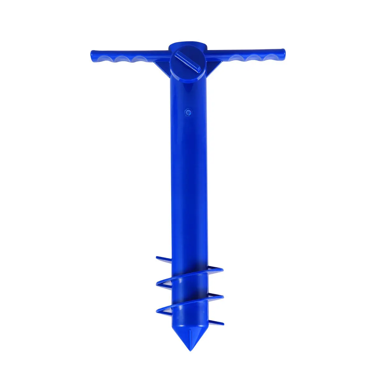 Beach Umbrella Sand Ground Anchor Spike Blue Innovative Design Easy Install Holder for Fishing Pole Sun Beach Garden Patio