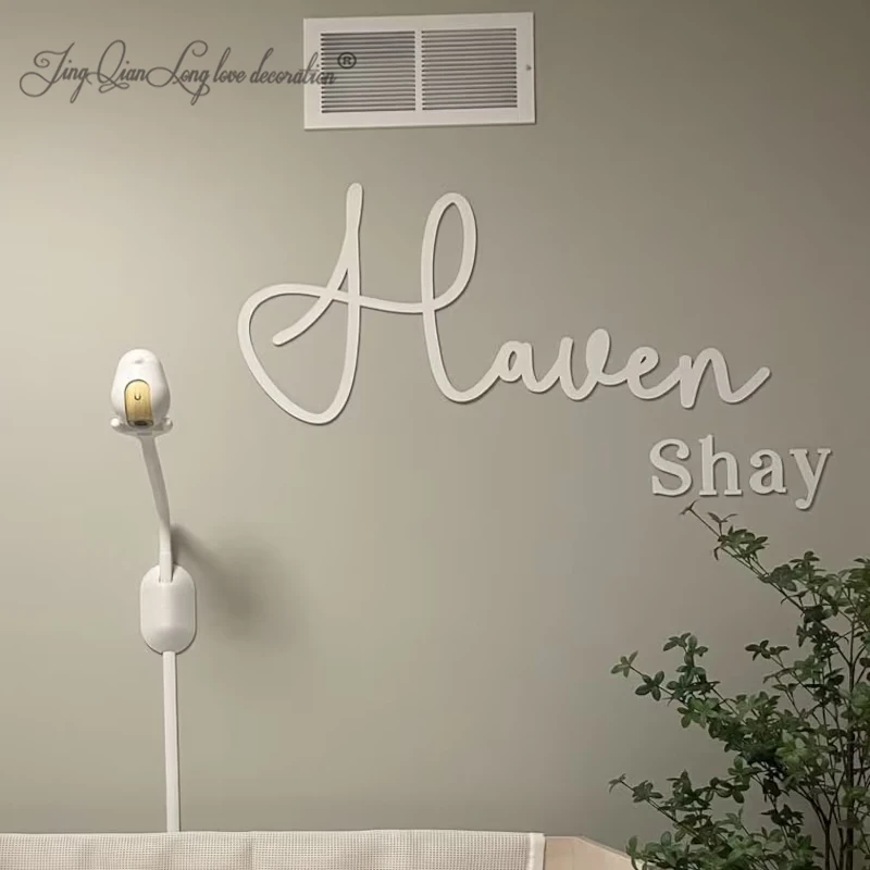 Custom Wooden Name Sign for Nursery, Cut Out Cutout, First and Middle Name