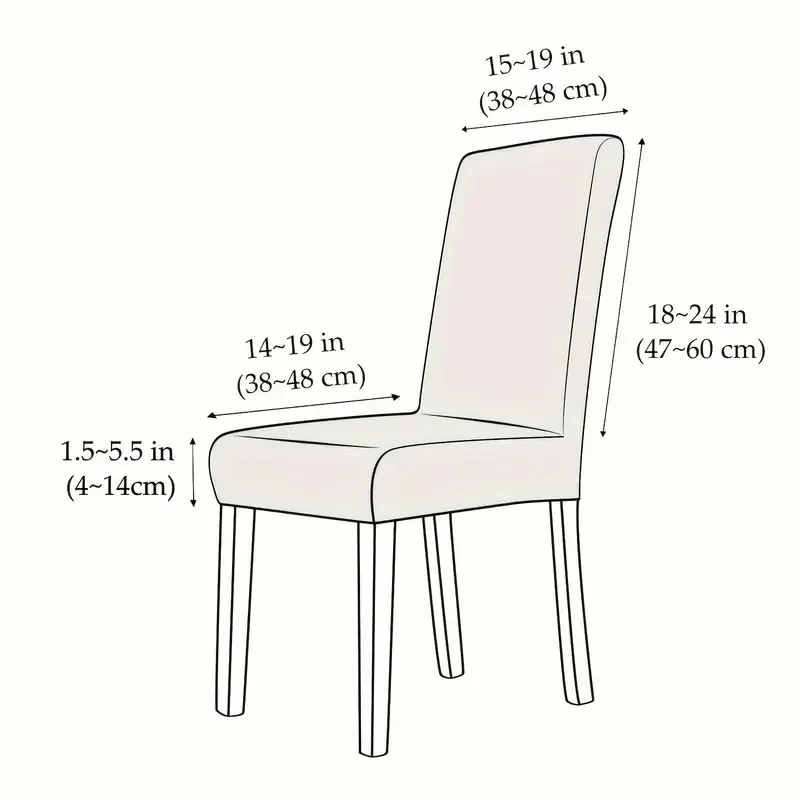 1/6pcs Jacquard Chair Covers High Quality Universal Dining Chair Cover Nordic Style Durable Protective Case for Restaurant Home