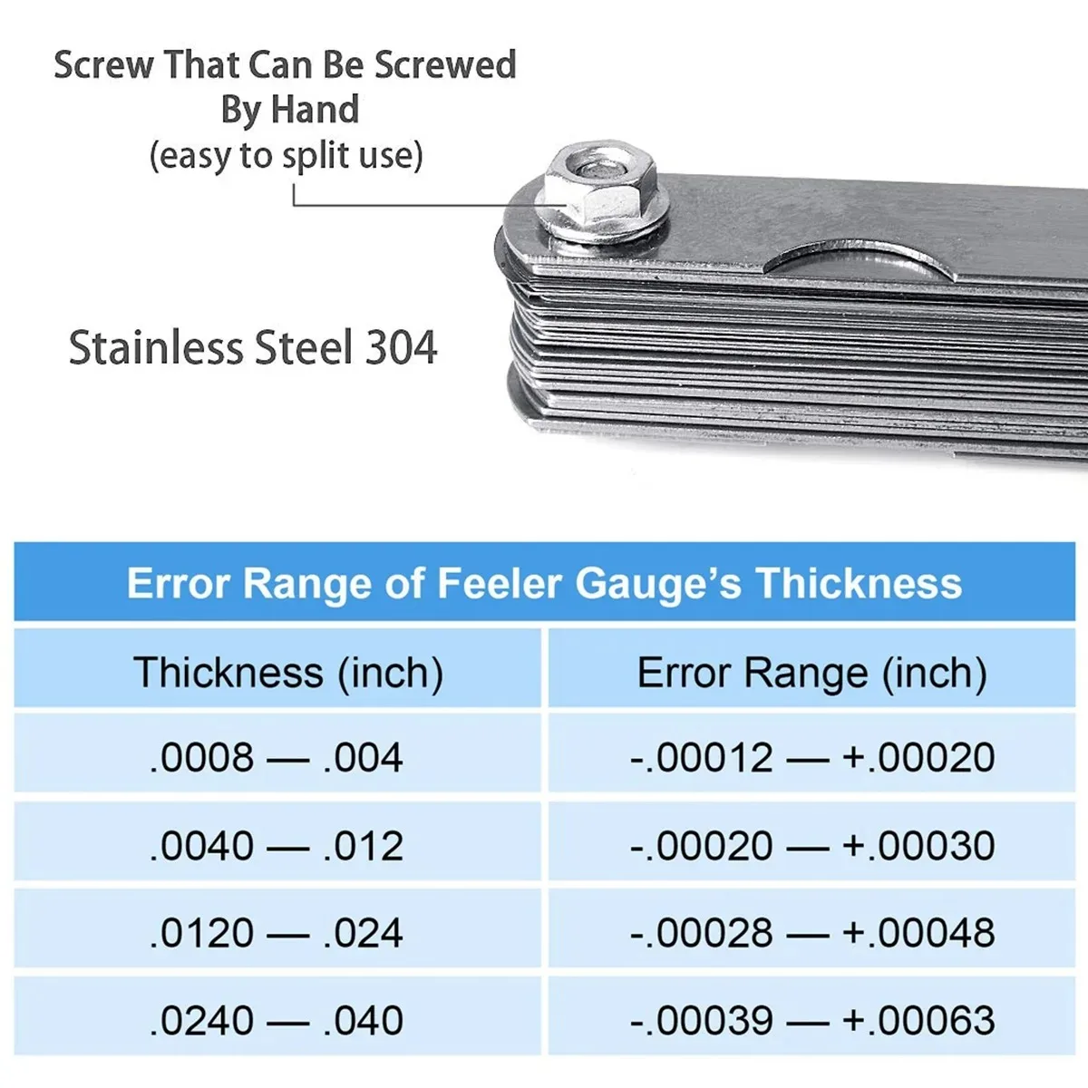 32 Blades Metric Thickness Gage Set Tappet Valve Feeler Gauge Gauges /METRIC With Brass Measuring Range 0.04mm - 0.88mm