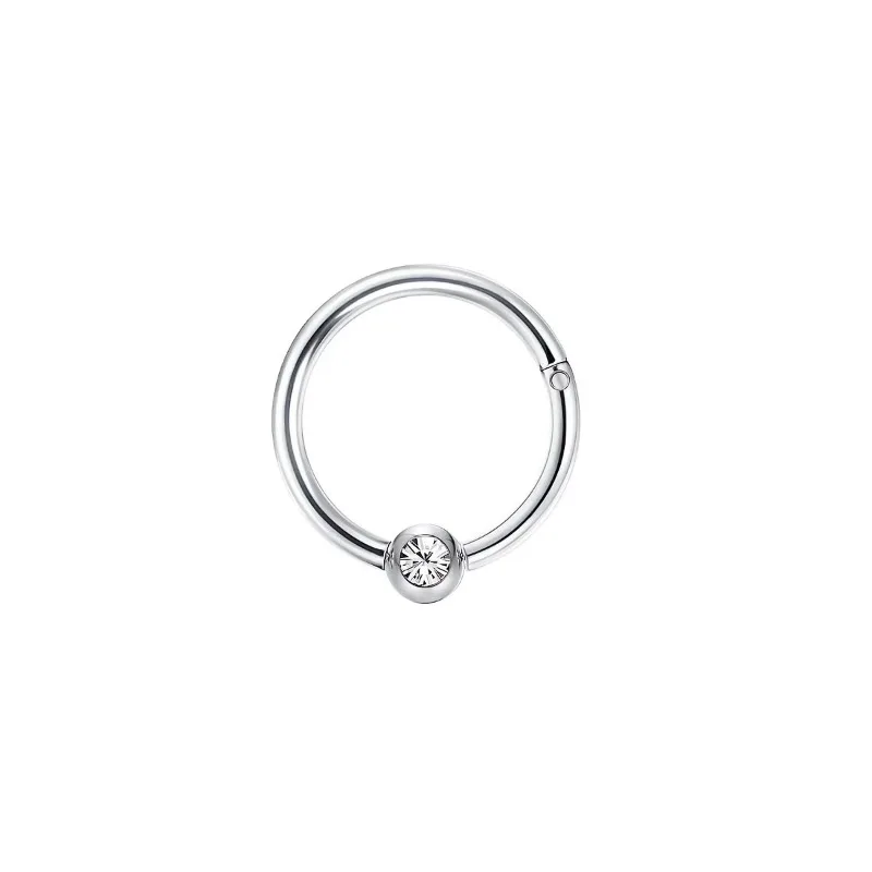 1/5pcs 16G Fashion 316L Rvs CZ Scharnierende Septum Clicker Neus Hoop Ringen, Daith Helix Tragus Kraakbeen Piercing Sieraden