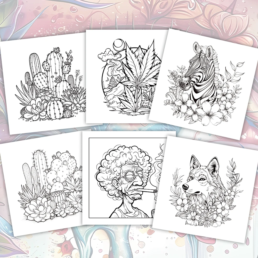 1pc,Adult coloring book,30 sheets different patterns 8.3x8.3\'\'100gsm,is a Valentine\'s Day Easter holiday gift