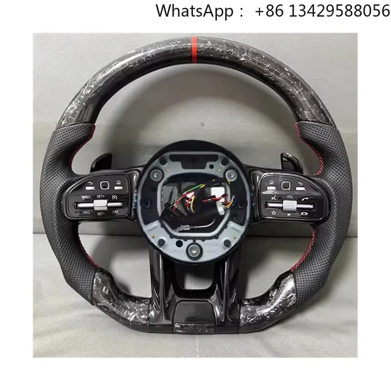 For Mercedes Benz W176 W204 W212 W207 W208 W463 CLS63 E63 AMG Forge Carbon Fibre Steering Wheel Custom Car Accessories