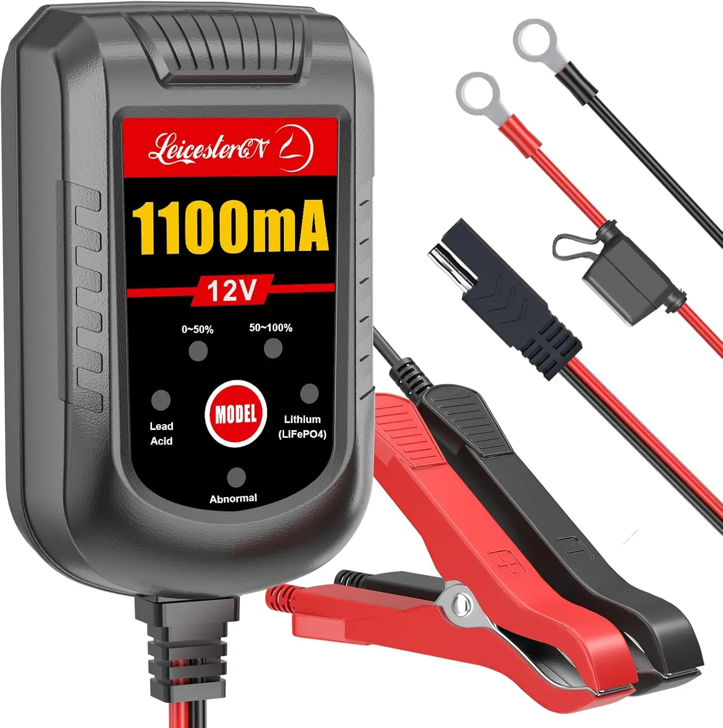 

Умное зарядное устройство для трюков 12 В, 1100 мА для автомобилей, мотоциклов, газонокосилок, квадроциклов и литий-свинцово-кислотных аккумуляторов