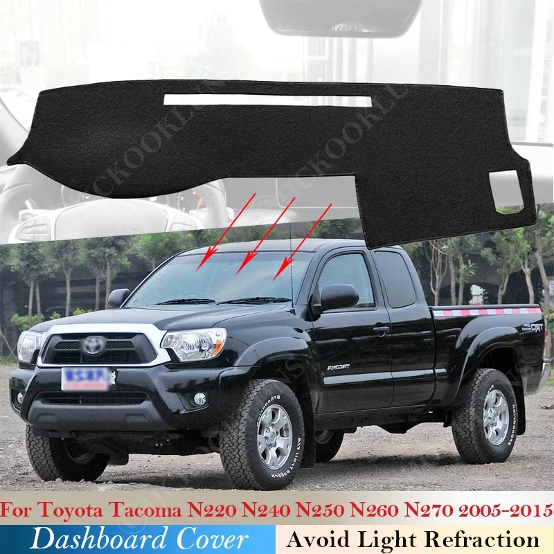 

Коврик для приборной панели Dashmat Pad Dash Sun Shade Protect Carpet 2014 2013 для Toyota Tacoma N220 N240 N250 N260 N270 2005 ~ 2015