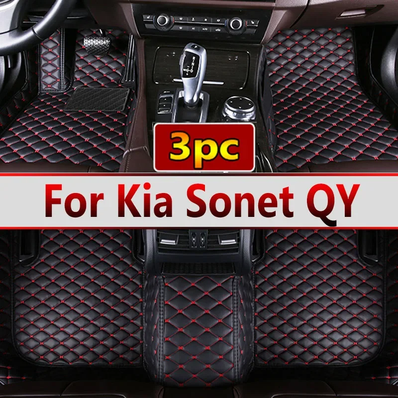 Car Floor Mats For Kia Sonet QY 2020 2021 2022 2023 2024 5saet Water Proof Rugs Car Matt Tapetes Para Automovil Car Accessories