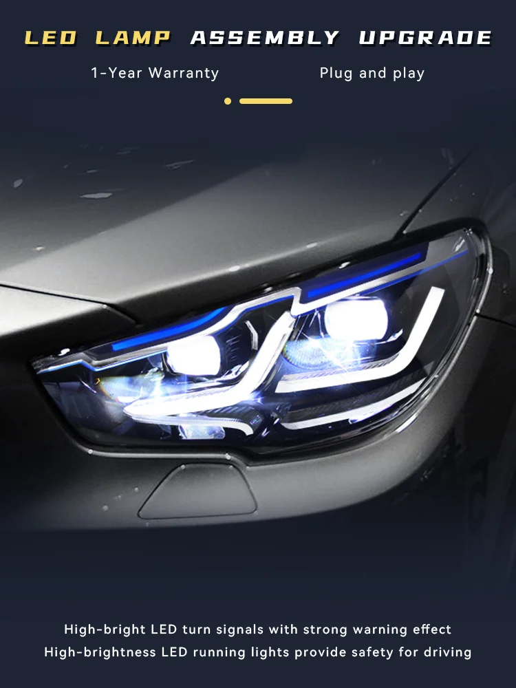 Headlight For BMW 5 Series GT F07 2010-2017 Car Assembly Modified Full LED Design DRL Projection Lens Front Lamp Accessories