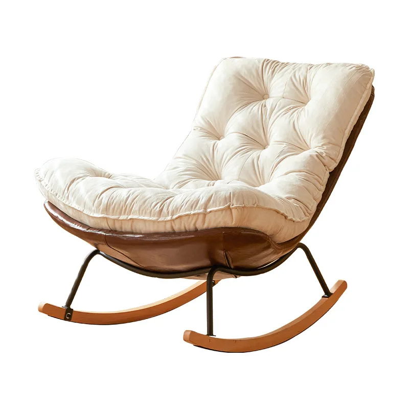 

Nordic lazy sofa rocking chair, living room light luxury recliner, adult balcony home leisure network