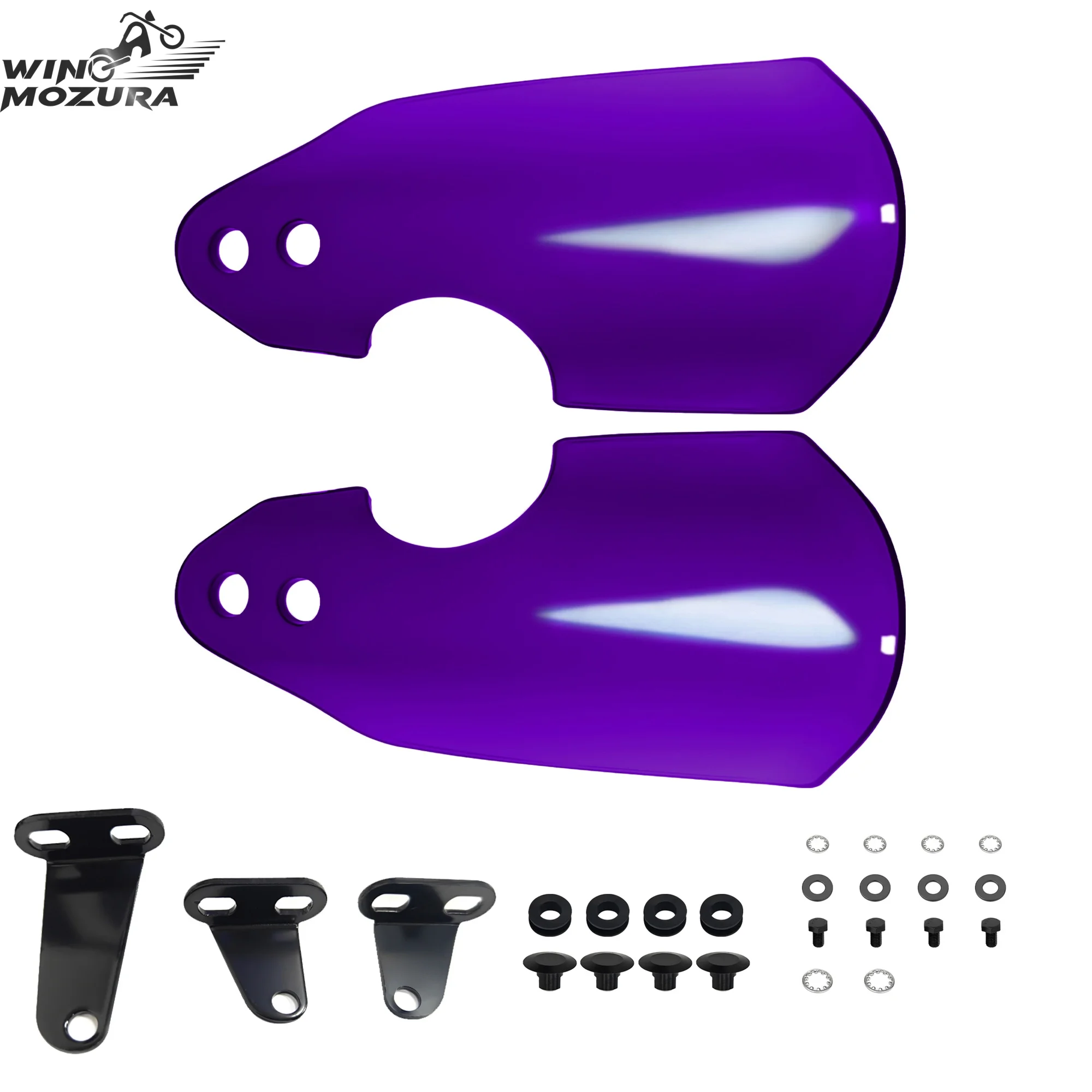 

Purple Handlebar Handguards Hand Shield Protector For Harley Softail Fat Bob 2018-23 Low Rider S 2020-23 Sport Glide FLSB