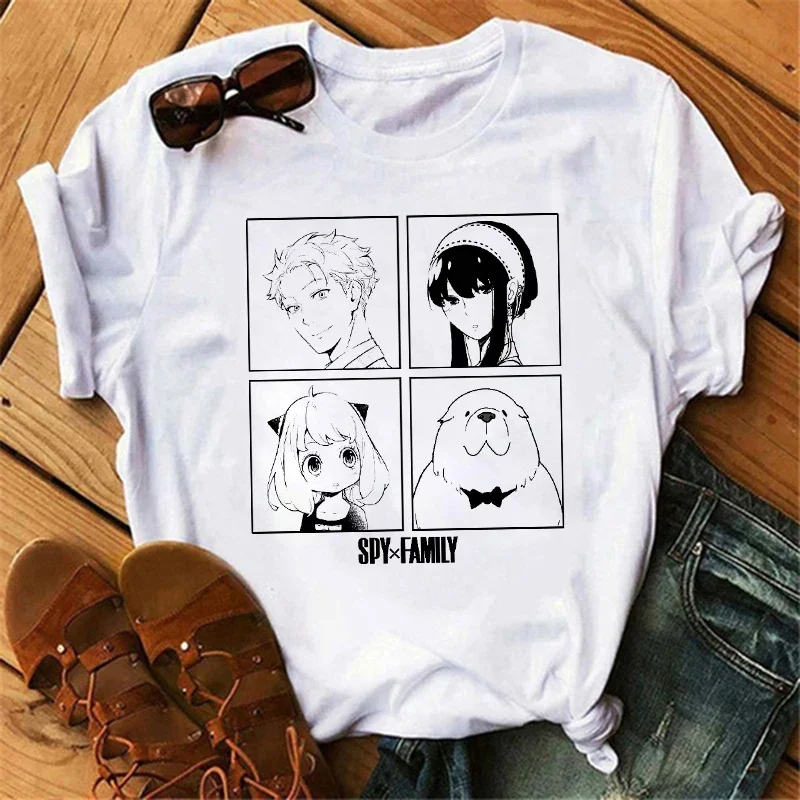 Anime Spy X Family T shirt Wommen Japanese Harajuku Fashion Short Sleeve T-shirts Summer Tops Kawaii O-Neck Women\'s T-shirt Top