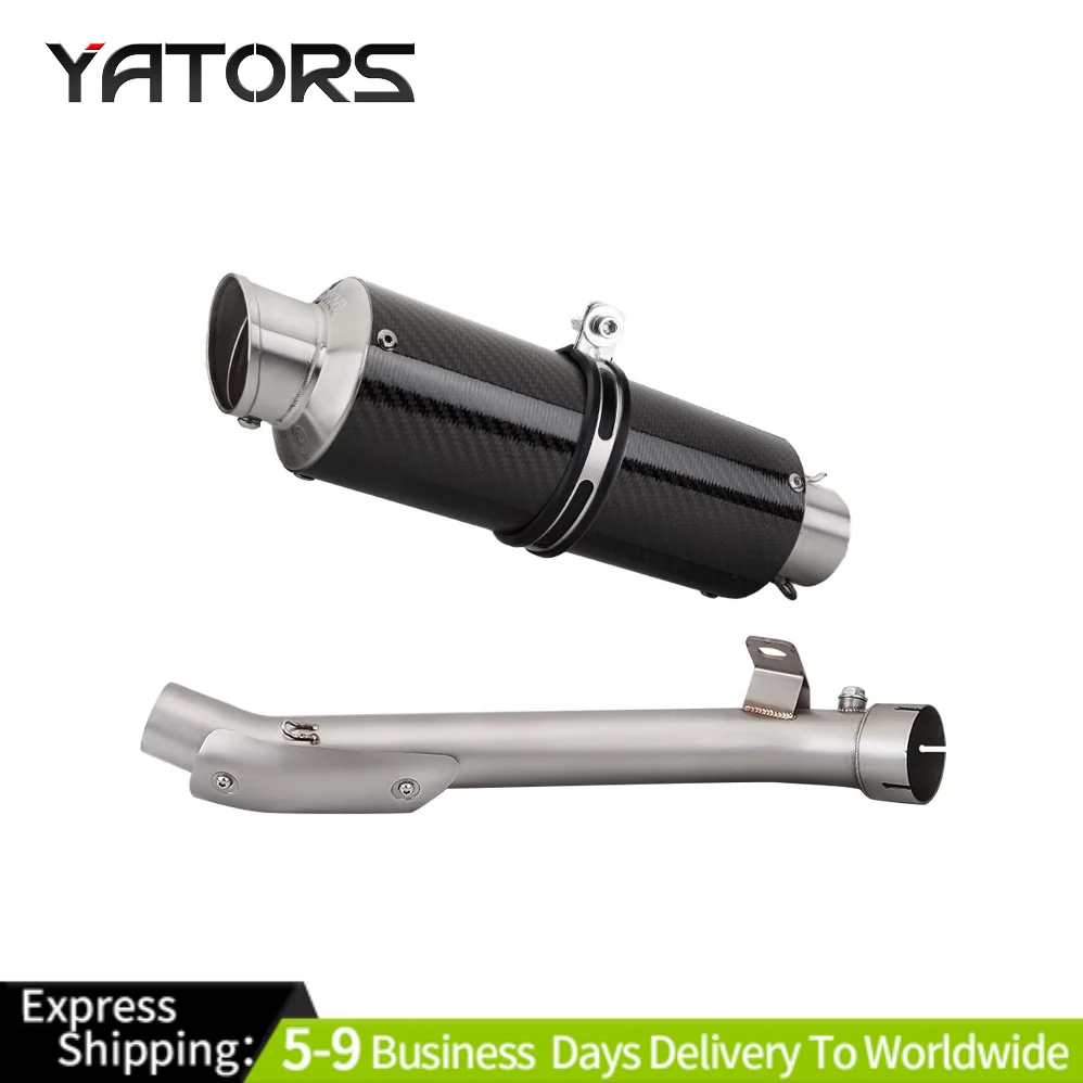 For Suzuki GSX-R1000 2007-2011 Motorcycle Exhaust Mid Link Pipe Slip-on Carbon Exhaust Systems Exhausts Pipes