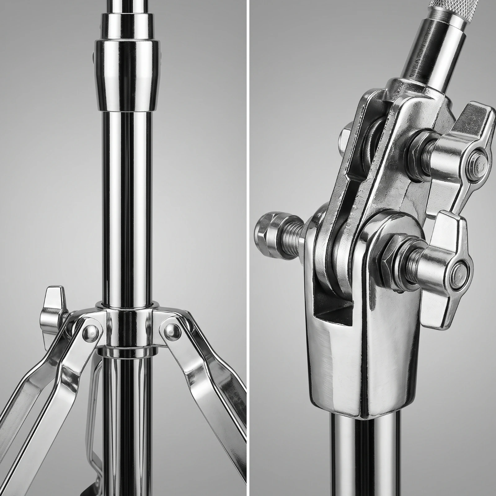 Extending Cymbal Stand Double-Braced Cymbal Holder with Extending Arm Drum Hardware Heavy-Duty Mount Tripod for Drummers, Stage