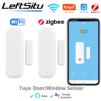 Tuya Smart Door Window Sensor - Zigbee/WiFi Wireless Contact Sensor, APP Remote Control, Works with Alexa & Google Home