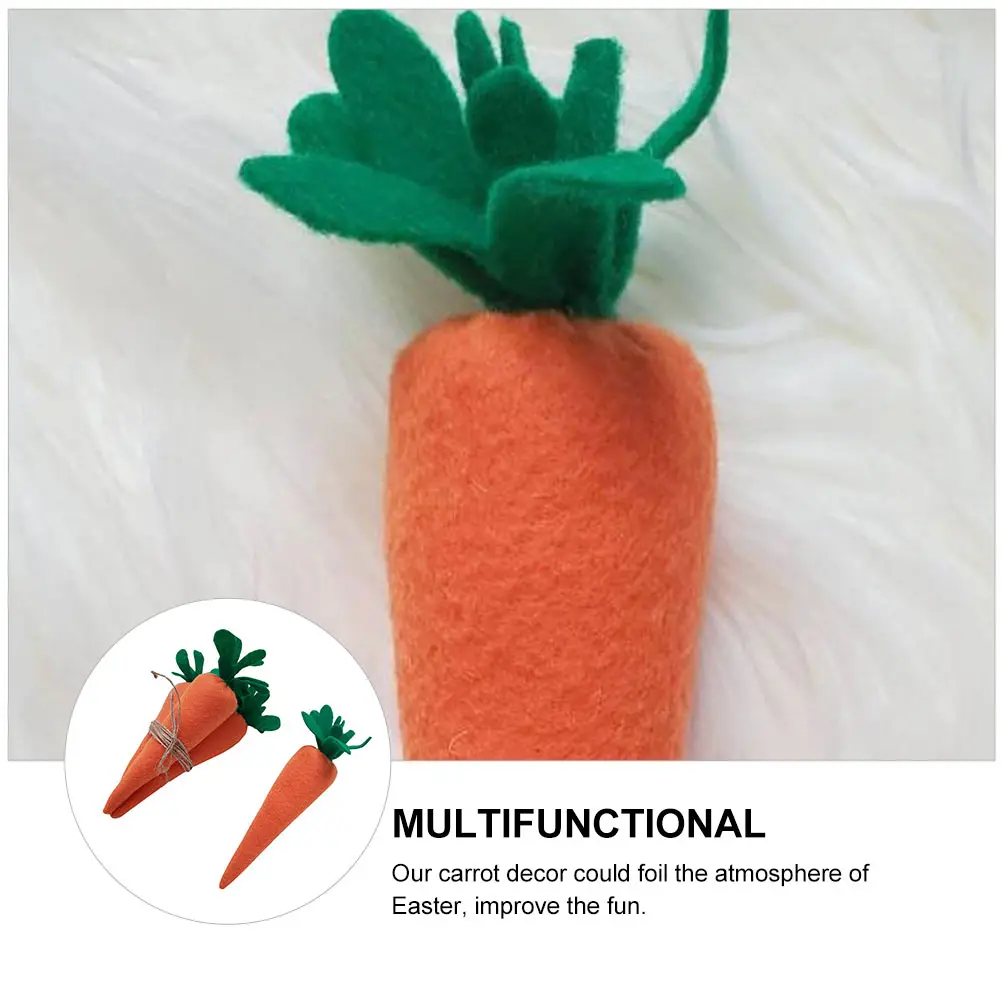 

4Pcs Lifelike Carrot Decor Premium Fake Carrot for Easter Party Garden Home Decoration Realistic Festive Desktop Ornament
