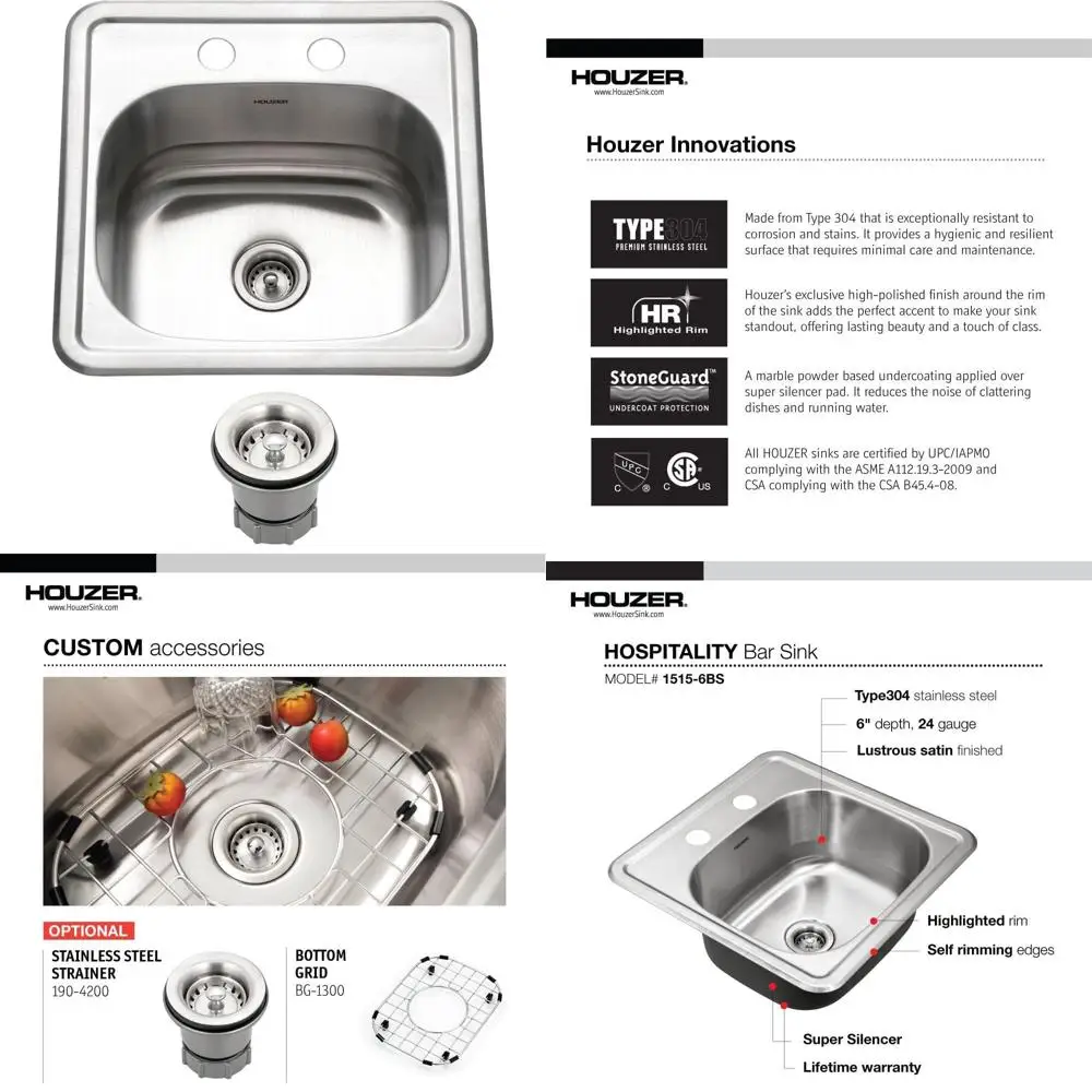 

Встраиваемая мойка из нержавеющей стали на 15 посадочных мест, с 2 отверстиями, для кухни и домашнего использования
