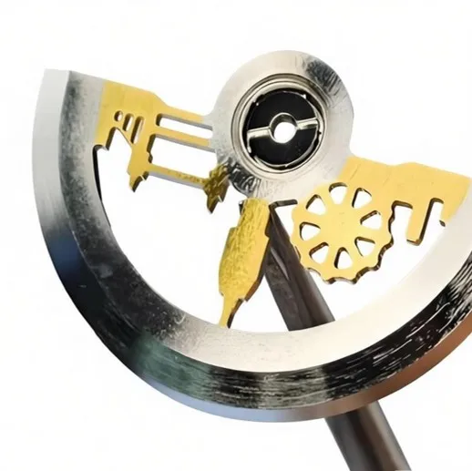 City Pattern Oscillating Rotor  Two-tone Gold/ purple/Blue Watch Hammer rotor   For NH35 Watch Repair Part