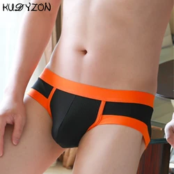 Sous-vêtements Sexy pour hommes, culotte solide, poche pour pénis, taille basse, Bikini, Ropa Hombre, Lingerie érotique, Cueca