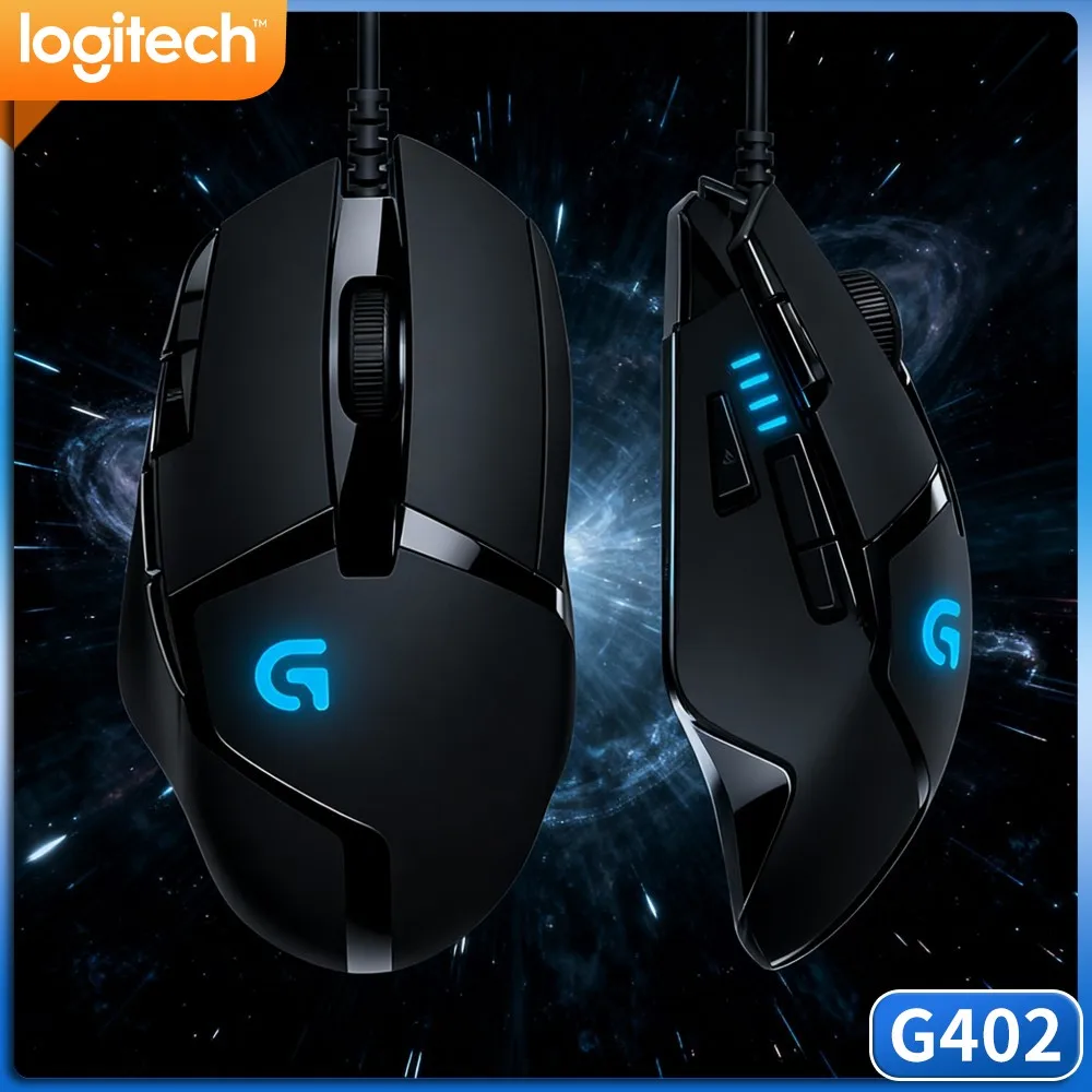 Logitech G402 Hyperion Fury USB Gaming Mouse Stable Wired Connection Wear‑Resistant Casing For Beginner Users