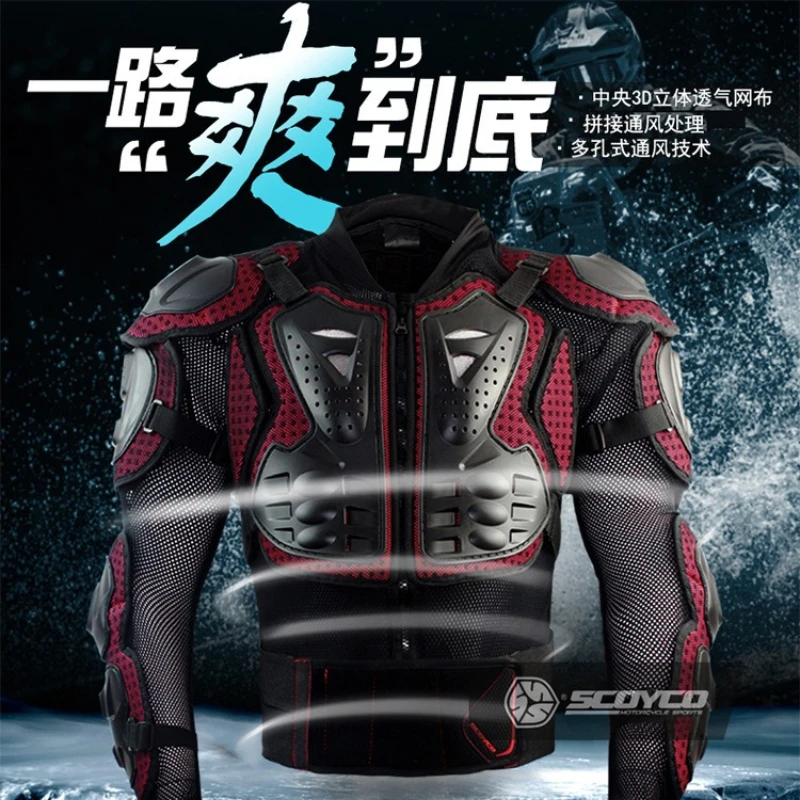 Scoyco Motorcycle Jackets Men's Full Body Armor Protection Jackets Motocross Enduro Racing Moto Protective Equipment Clothes