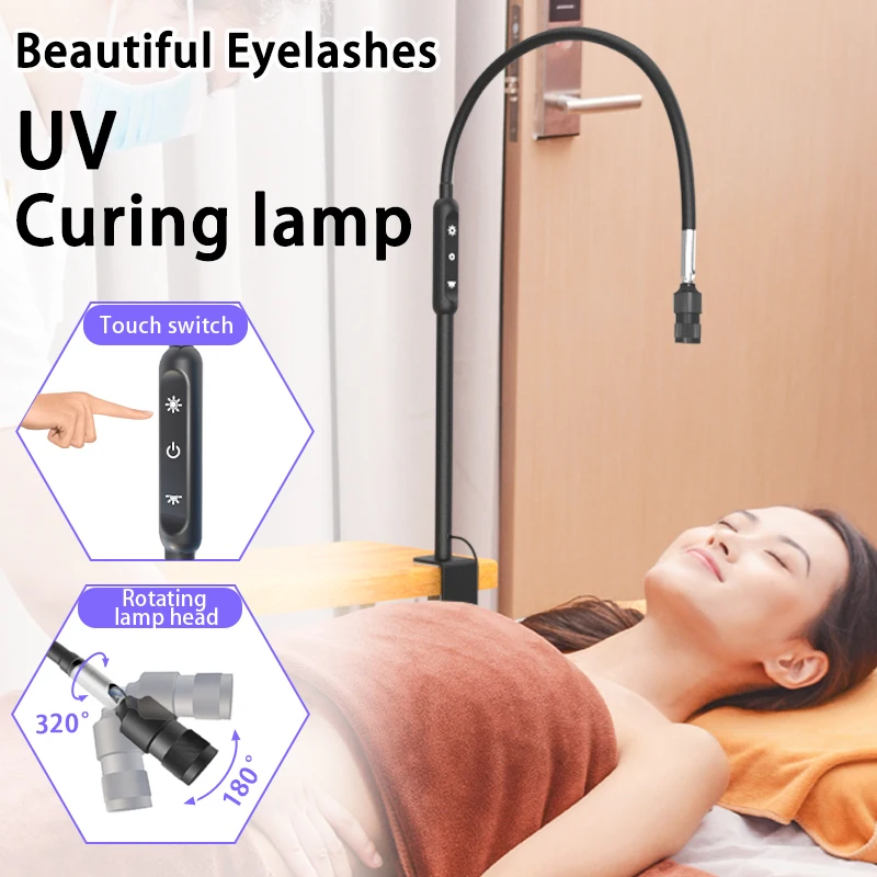 5W 405nm táctil escritorio UV curado pestañas lámpara de uñas LED lámpara de secado rápido ultravioleta UV tatuaje lámpara de cejas