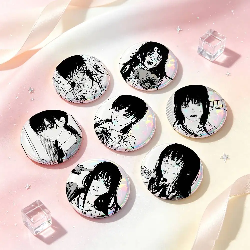 Asa Mitaka Anime Figure Badges 25 32 44 58 75 Mm Round Cosplay Pin Bag Decor Fans Collect Friends Gifts Brooch Souvenir