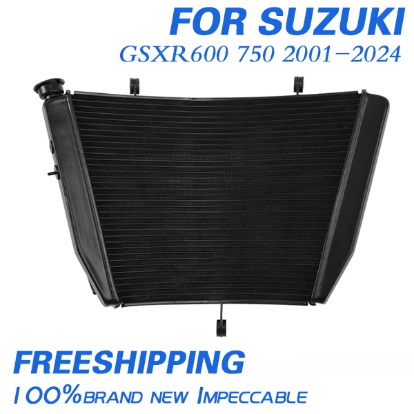 

Радиатор двигателя мотоцикла, охладитель охлаждающей жидкости, система резервуара для охлаждающей воды, подходит для SUZUKI GSX-R600 GSX-R750 GSXR 600 GSXR 750 2001-2024