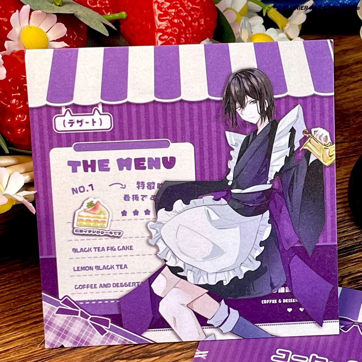 Fyodor Dostoevsky‌ Peripheral Dessert Cafe Theme Acrylic Stand Figure Model Anime Square Card Cartoon Badge Desktop Decor - view 5