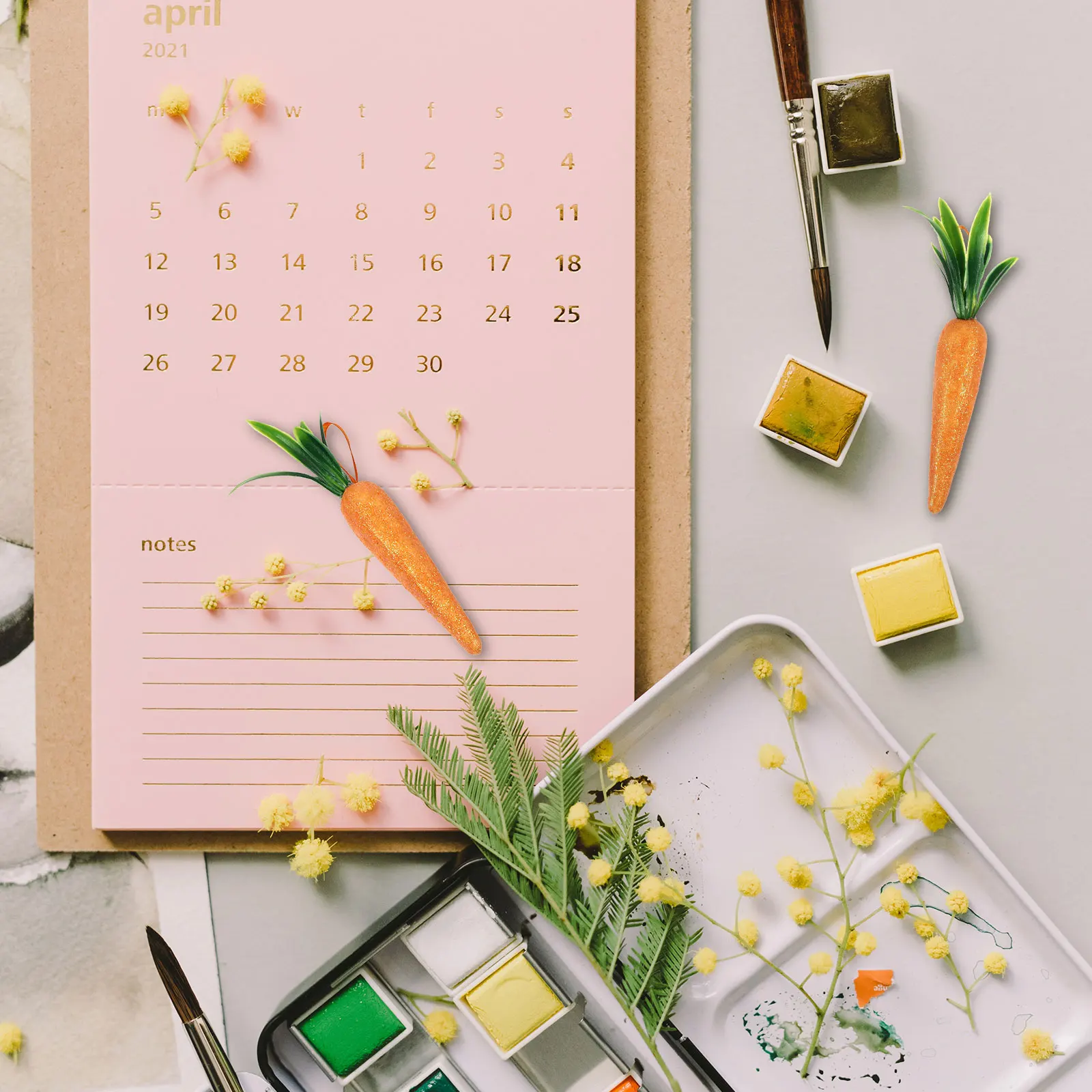 

12Pcs Carrot Decoration Easter Pendant Chic Hanging Carrots Festival Party Ornament Home Wall Tree Porch Garden Decor